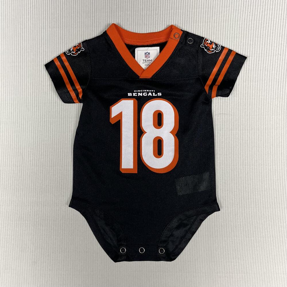 Cincinnati Bengals Jersey Boys 3-6M Black NFL Football Green 18 NFL Team Apparel